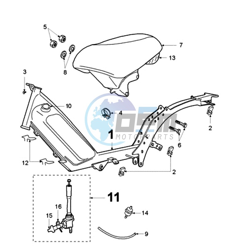 FRAME AND SADDLE