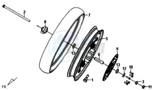 SYMPHONY 125 SR drawing FRONT WHEEL