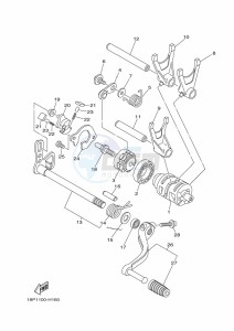 YFZ450R (BKD5) drawing SHIFT CAM & FORK