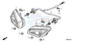 TRX250TMA U drawing HEADLIGHT