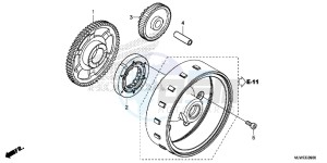 CBR500R England - (3ED) drawing STARTING CLUTCH