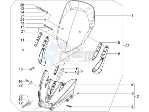 X9 500 Evolution 2006-2007 drawing Windshield