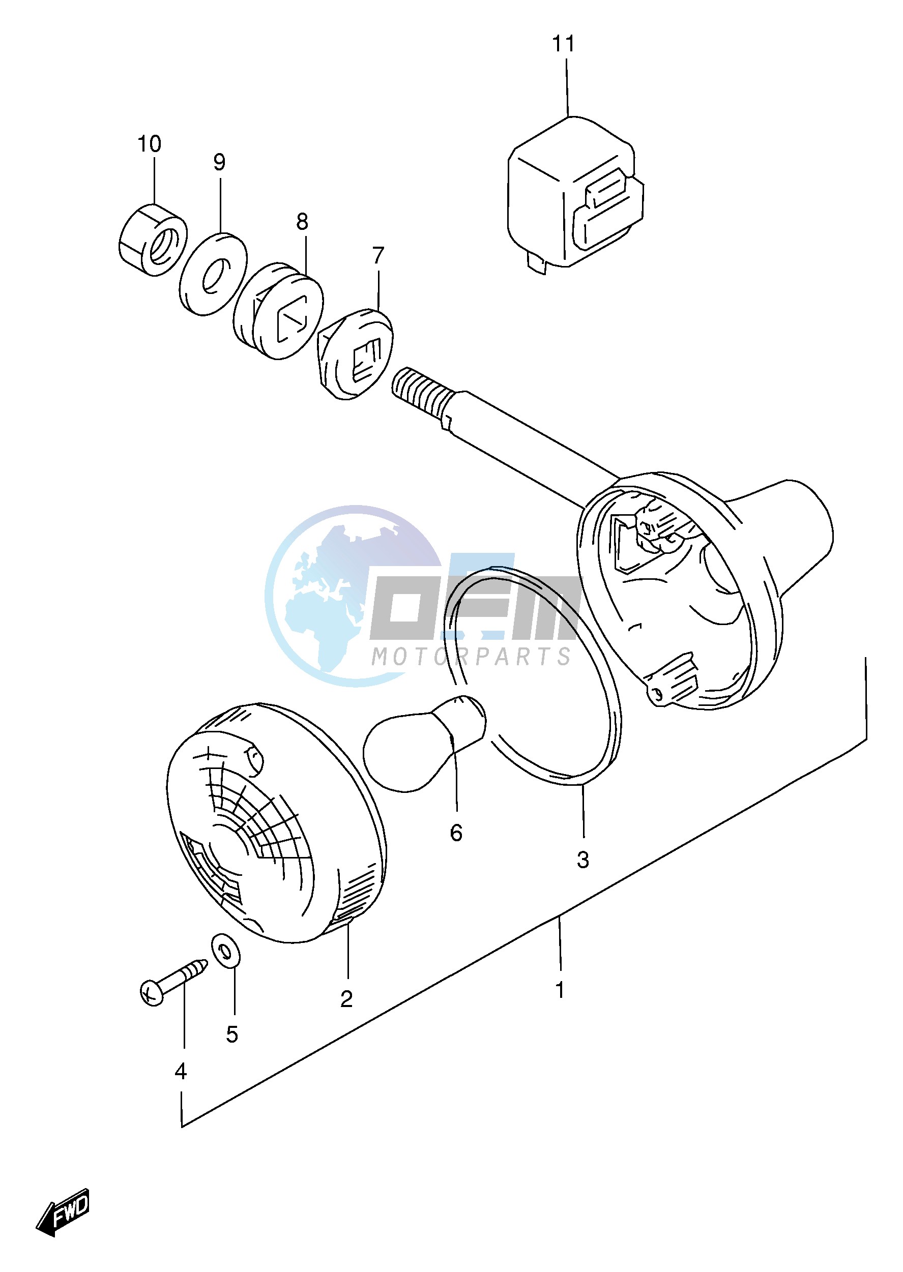 TURN SIGNAL LAMP (MODEL Y)