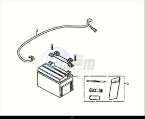 FIDDLE II 50 EFI (AF05W6-EU) (M2) drawing BATTERY - TOOL BOX