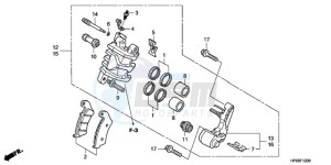 TRX700XX9 Australia - (U) drawing FRONT BRAKE CALIPER