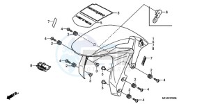 CBR600RAA Australia - (U / ABS) drawing FRONT FENDER