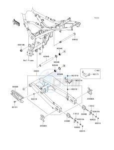 EX250 J [NINJA 250R] (J8F-J9FA) J9FA drawing SWINGARM