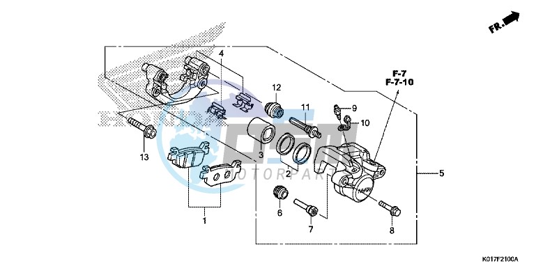 REAR BRAKE CALIPER