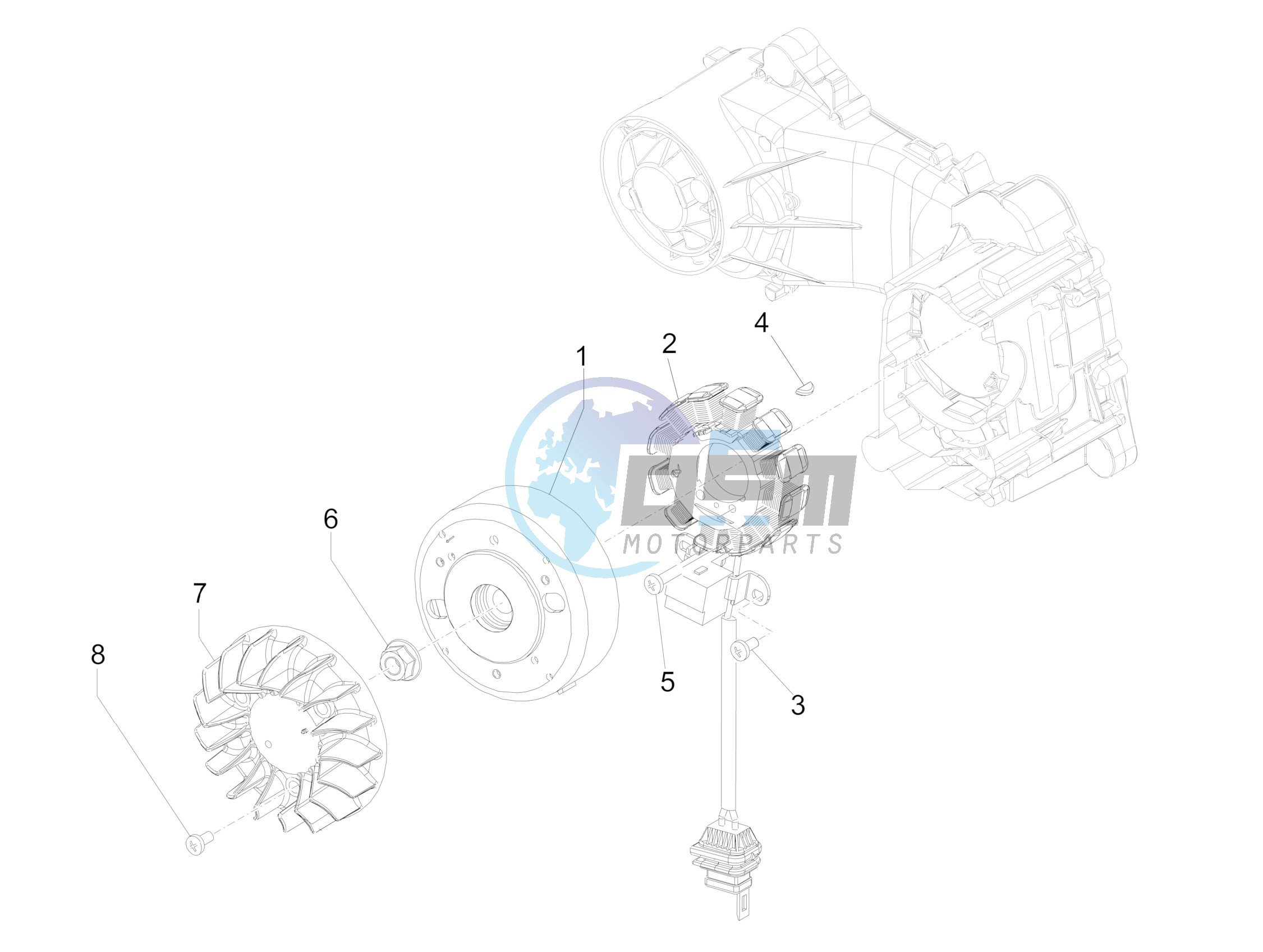 Flywheel magneto