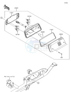 BRUTE FORCE 750 4x4i EPS KVF750HJF EU drawing Taillight(s)