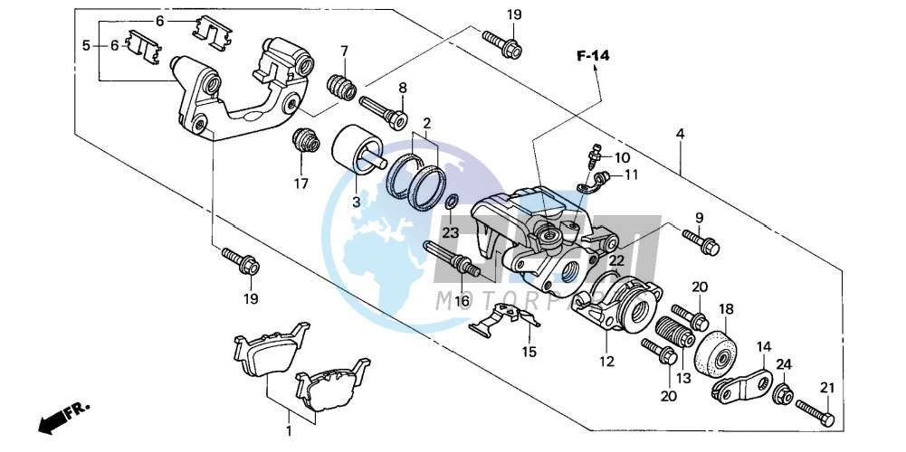 REAR BRAKE CALIPER