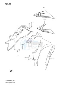 LT-Z90 (P19) drawing FUEL TANK COVER (MODEL K7 K8 K9)