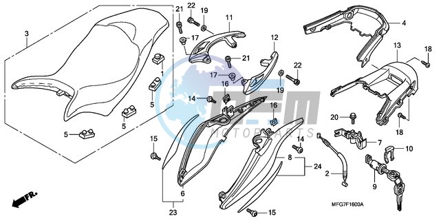 SEAT/REAR COWL