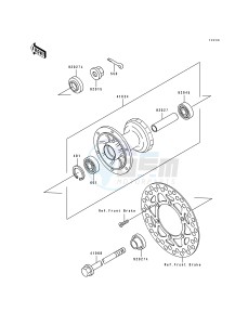 KX 100 B [KX100] (B5-B7) [KX100] drawing FRONT HUB