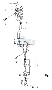 GSF1200A (E18) drawing REAR MASTER CYLINDER (GSF1200SAV SAW SAX SAY)