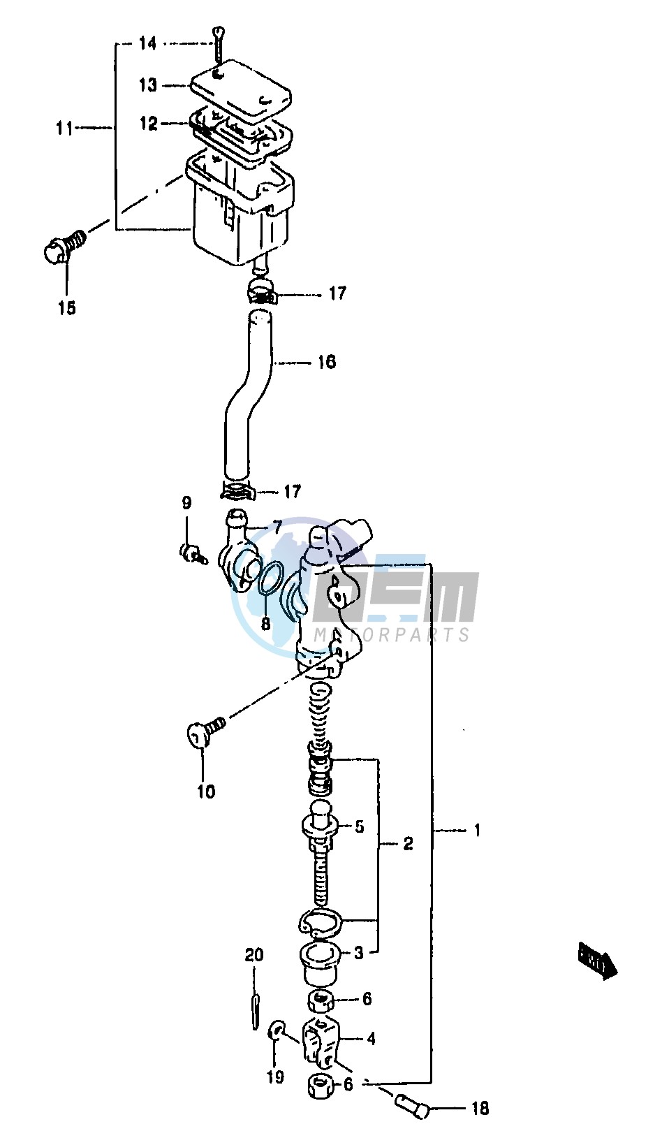 REAR MASTER CYLINDER (GSF1200SAV SAW SAX SAY)