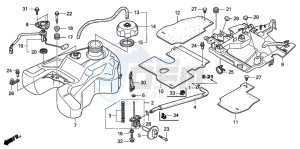 TRX500FA FOURTRAX FOREMAN drawing FUEL TANK (TRX500FA5/6/7/8)