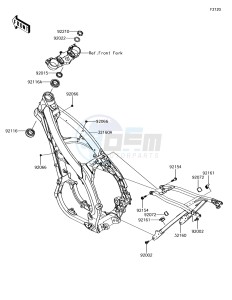 KX450F KX450HHF EU drawing Frame