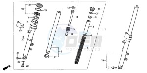 CBF600NA drawing FRONT FORK