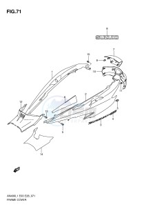 AN400 (E03) Burgman drawing FRAME COVER (AN400L1 E3)