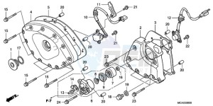 GL18009 BR / AB - (BR / AB) drawing FRONT COVER/TRANSMISSION COVER