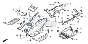 FJS600A 400 SILVER WING drawing FLOOR STEP/UNDER COVER