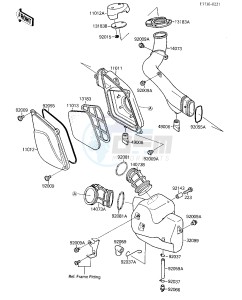 KSF 250 A [MOJAVE 250] (A1-A2) [MOJAVE 250] drawing AIR CLEANER