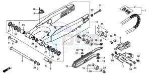 CR125R drawing SWINGARM