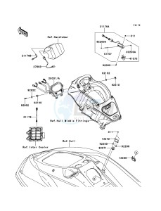 JET SKI ULTRA 300LX JT1500JCF EU drawing Meters