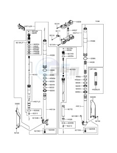 KX250F KX250ZFF EU drawing Front Fork