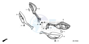 CBR1000RR9 Europe Direct - (ED / REP) drawing BACK MIRROR