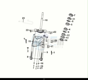 SYMPHONY ST 50 (XL05W1-NL) (E5) (M1) drawing STEERING STEM - FRONT CUSHION