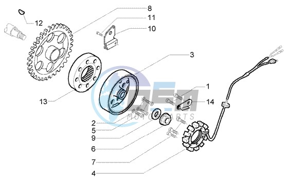 Flywheel magneto