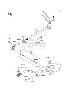 NINJA_250R EX250K8F GB XX (EU ME A(FRICA) drawing Gear Change Mechanism