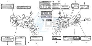 VT600CD2 drawing CAUTION LABEL