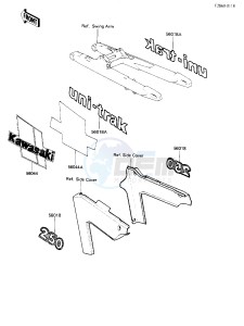 KX 250 B [KX250] (B1) [KX250] drawing LABELS