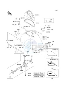 EN 500 C [VULCAN 500 LTD] (C6-C9) [VULCAN 500 LTD] drawing FUEL TANK