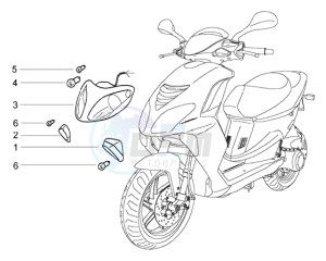 NRG 50 power DT drawing Front light - front turn sig. lamp