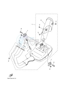 MTT690P-AB MT-07 TRACER TRACER 700 (B7K1 B7K1 B7K1 B7K1) drawing EXHAUST