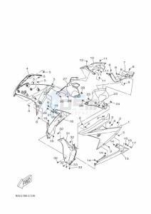 YZF125-A YZF-R125 (BGV2) drawing LEG SHIELD