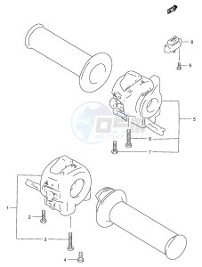 GSX400 (E30) drawing HANDLE SWITCH