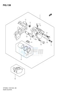 SFV650 (E3-E28) Gladius drawing REAR CALIPER (SFV650L1 E28)