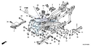 GL1800BE F6B Bagger - GL1800BE UK - (E) drawing FRAME BODY