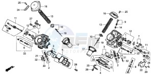 VT750CD3 drawing CARBURETOR (COMPONENT PARTS)