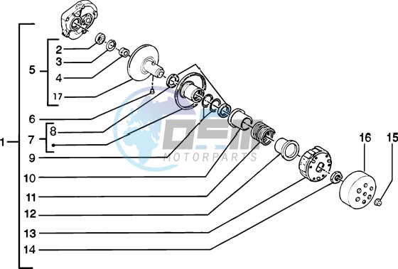 Driven pulley