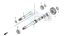 TRX350FM FOURTRAX 350 4X4ES drawing FINAL SHAFT