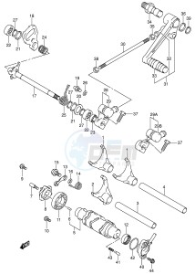 GSX1400 (E2) drawing GEAR SHIFTING