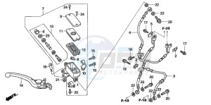 CB1300A CB1300SUPER FOUR drawing FR. BRAKE MASTER CYLINDER (CB1300A/SA)