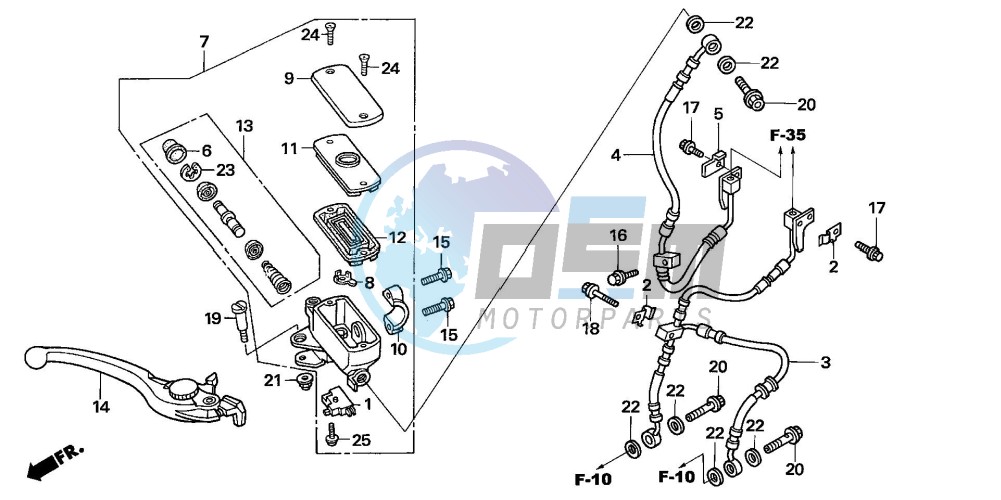 FR. BRAKE MASTER CYLINDER (CB1300A/SA)