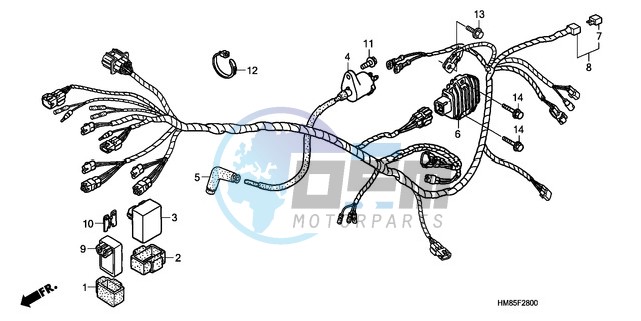 WIRE HARNESS (TRX250TM)